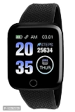 SSECC - Smart Watch for Men - ID116 Water Proof Bluetooth Smart Watch Fitness Band for Boys, Girls, Men, Women Kids | Sports Watch for All Smart Phones I Heart Rate and BP Monitor - Black - Black, Free Delivery
