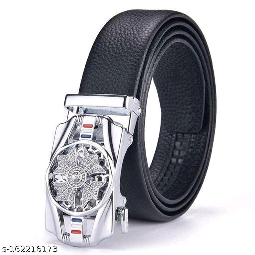 Men Casual Leather BeltName: Men Casual Leather BeltMaterial: LeatherPattern: SolidNet Quantity (N): 1 - Free Delivery, 32, Black