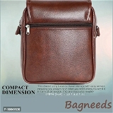 Stylish Fancy Unisex Synthetic Leather Sling And Cross-Body Bag For Multi-Purpose Use For Men - Brown, Free Delivery