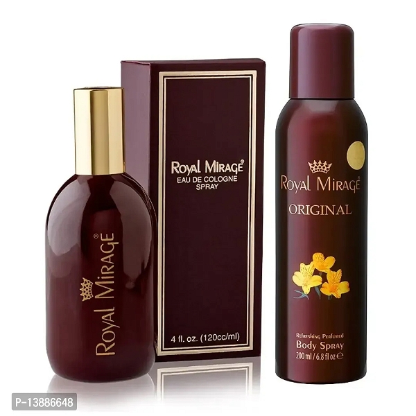 Royal Mirage brown Body spray combo Eau de perfume  120 ml pack of 2 - Free Delivery