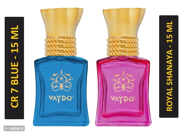 vaydo CR 7 BLUE + ROYAL SHANAYA Perfume Oil Alcohol-free 30ML Attar for Unisex Floral Attar - Free Delivery, 30 Ml