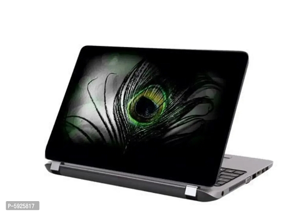 Peacock Feather Premium Matte Finish Vinyl HD Printed Laptop Skin Sticker - Free Delivery