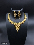 Alloy Golden Designer Necklace Set - Gold, Free Delivery