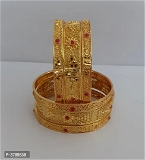 Super Gold Plated Bangle Set 6 pieces - Free Delivery, 2.8, Gold