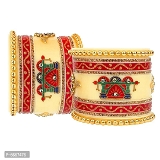 Designer Chura Bridal Punjabi Choora Rajasthani Rajputi Fashion Jewelry Chuda Set Red Color - 2.4, Red, Free Delivery