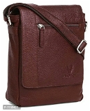 WILDHORN Leather 8.5 inch Sling Messenger Bag for Men I Multipurpose Crossbody Bag I Travel Bag with Adjustable Strap I DIMENSION: L- 8.5inch H- 10.5inch W- 3inch - Brown, Free Delivery, Medium