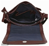 WILDHORN Leather 8.5 inch Sling Messenger Bag for Men I Multipurpose Crossbody Bag I Travel Bag with Adjustable Strap I DIMENSION: L- 8.5inch H- 10.5inch W- 3inch - Brown, Free Delivery, Medium