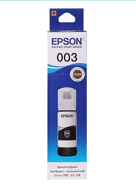 Epson 003 65ml Ink Bottle (Black) , Compatible With : L3110 /L3101/ L3150 / L4150 / L4160 / L6160 / L6170 / L6190 Epson Printer Models - 1 PCS