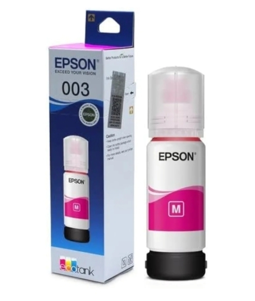 Epson 003 65ml Ink Bottle(Magenta) -Compatible With :L3110 /L3101/ L3150 / L4150 / L4160 / L6160 / L6170 / L6190 Epson Printer Models - 1 PCS