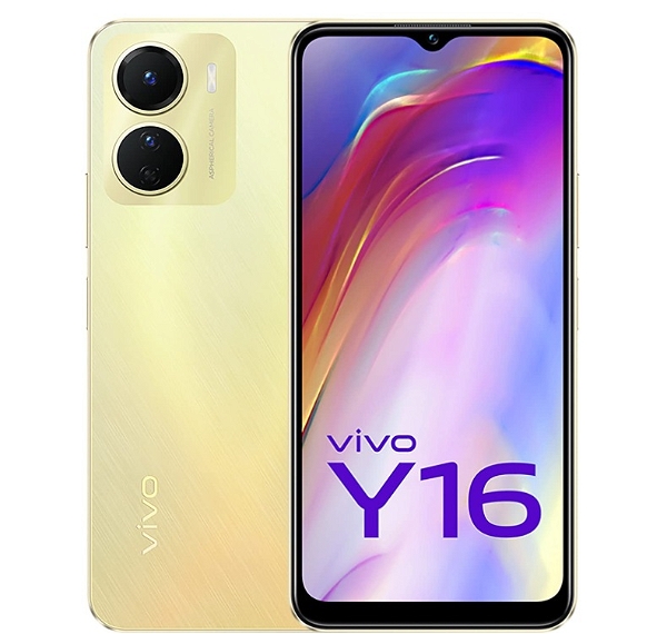 vivo Y16 (Stellar Black, 64 GB)  (4 GB RAM) - Drizzling gold, 4GB-64GB