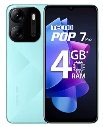 Tecno Pop 7 Pro (uyuni blue, 64 GB)  (3 GB RAM) - Blue, 3GB-64GB