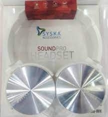 Syska HS3100 Wired Headset  (White, On the Ear)