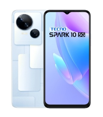 Tecno Spark 10 5G (Meta White, 64 GB)  (4 GB RAM) - 4GB-64GB