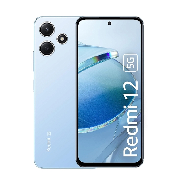 Xiaomi Redmi 12 5G (Moonstone Silver, 128 GB) (4 GB RAM) - Blue, 4GB-128GB