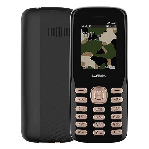 Lava A1 Josh 21-Dual Sim |Call Blink Notfication |auto Call recoding |Military Grade Certified with 4 Day Battery Backup, Black Gold - BLACK GOLD