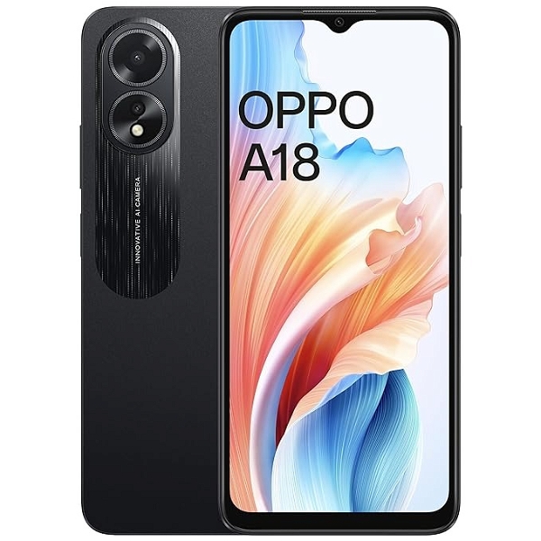 OPPO A18 (Glowing Black, 128 GB)  (4 GB RAM) - 4GB-128GB