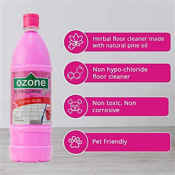 OZONE FRESH [LIQUID] 1 LTR PLBOT ROYAL ROSE FLOOR CLEANER