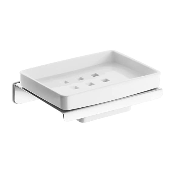 capri bath beauties SS-304 Grade, Soap Dish, Wall Mounted, Silver, Stainless Steel