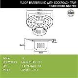 Vincent 5 inch (with Hole) Anti- insect & Cockroach and rats Jali/Trap Floor Drain with 304-Grade Stainless Steel (Silver) Made for washbasin , suitable for 4 & 5 ich PVC Pipe - 5 inch with hole