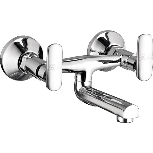 Roles Sink mixer (wall mounted) with 190mm (7.5") long swivel spout, connecting legs and wall flanges for Bathroom Fittings