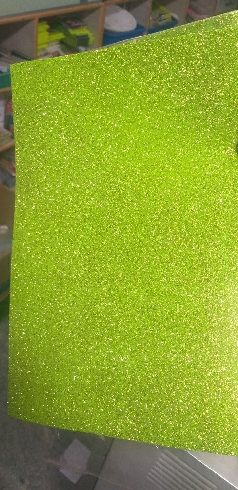 Glitter Foam Sheets A4 Light Green Colour - 1pc