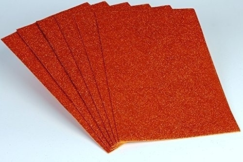 Glitter Foam Sheets A4 Orange Colour  - 1pc