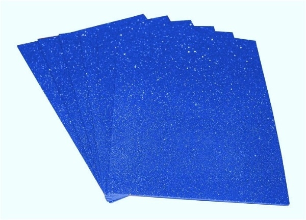 Glitter Foam Sheets Blue Colour - 2pc