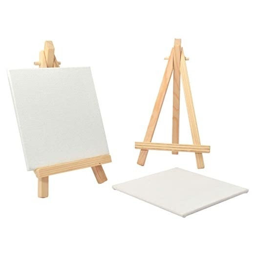 Mini Framed Canvas (8cmX10cm) with Wooden Display Easel/Stand (Pack of 1)