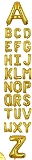 Foil Balloon Alphabets (A-Z )Gold-16 Inch - A