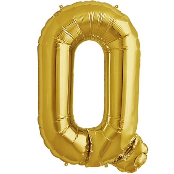 Foil Balloon Alphabets (A-Z )Gold-16 Inch - Q