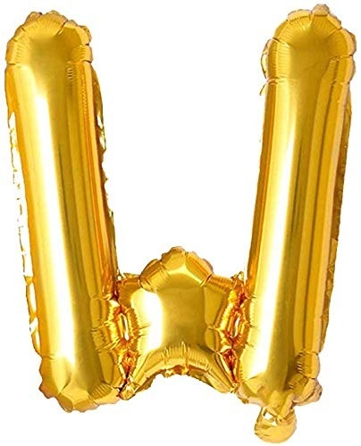 Foil Balloon Alphabets (A-Z )Gold-16 Inch - W