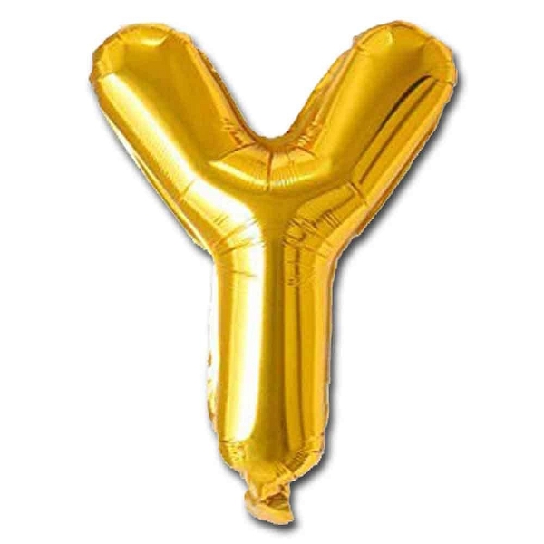Foil Balloon Alphabets (A-Z )Gold-16 Inch - Y