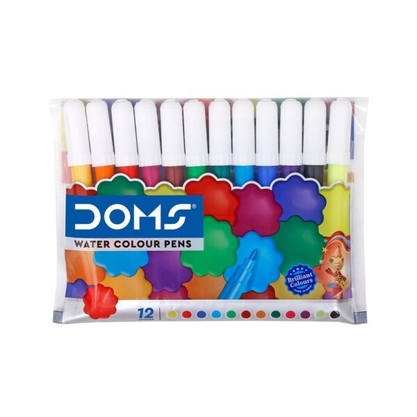 DOMS Water Colour Pen 12 Shades – Mini - 1PC