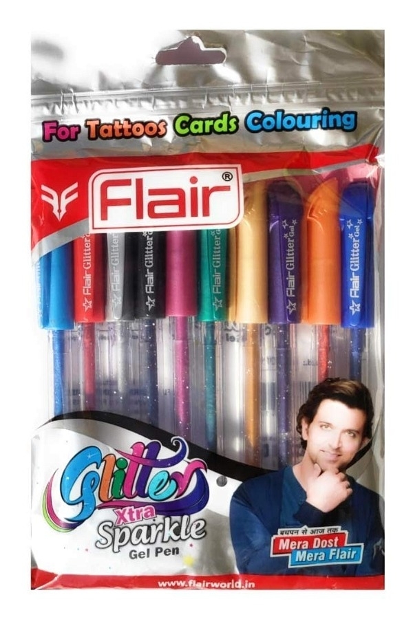 Flair Glitter Gelpen (Set Of 10 Colors)
