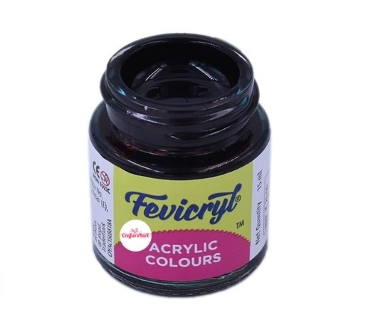Fevicryl Acrylic Black 02 Colour- 15 ML - 2pc