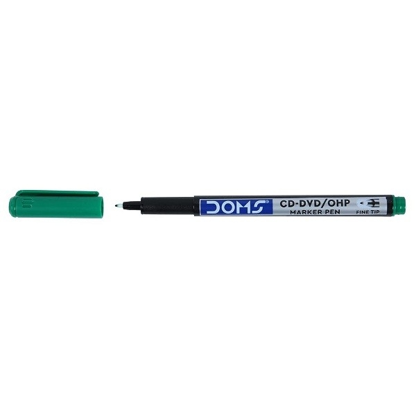 DOMS Non-Toxic CD-DVD/OHP Marker Pen - GREEN, 1PC