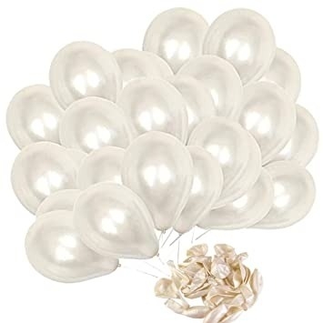 White Metallic Balloons Approx. 35pc