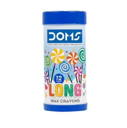 Doms Long Wax Crayons 12 Shades