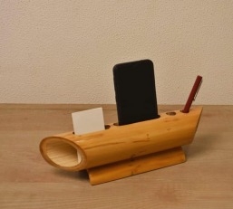 DVAI Bamboo Mobile Speaker With 2 Pen Holder - 10 Inch, Driftwood, 15-25 Working Days