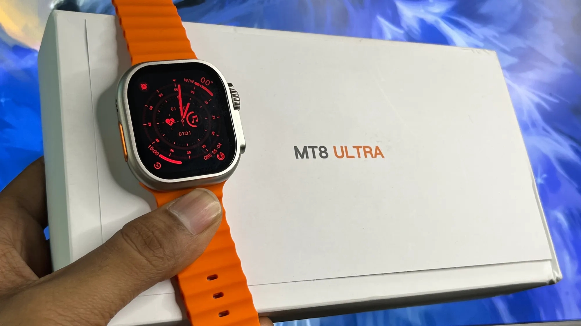 Mt 8 Ultra SmartWatch & Air Pro-2 Combo Pack - Web Orange