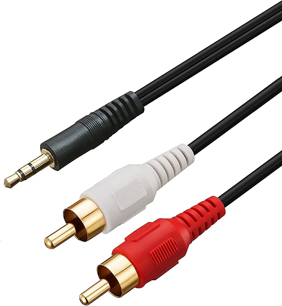 3.5 mm Jack Stereo Audio Male to 2 RCA Male Cable for Tablet, Smartphone