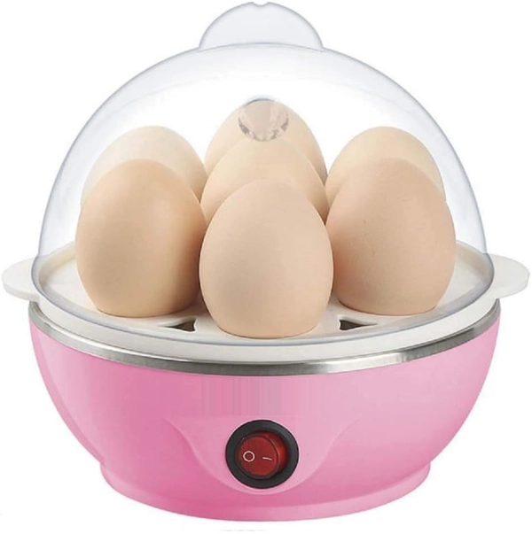 Egg Boiler Electric Automatic Off 7 Egg Poacher for Steaming, Cooking, Boiling and Frying (400 Watts) Multicolour 