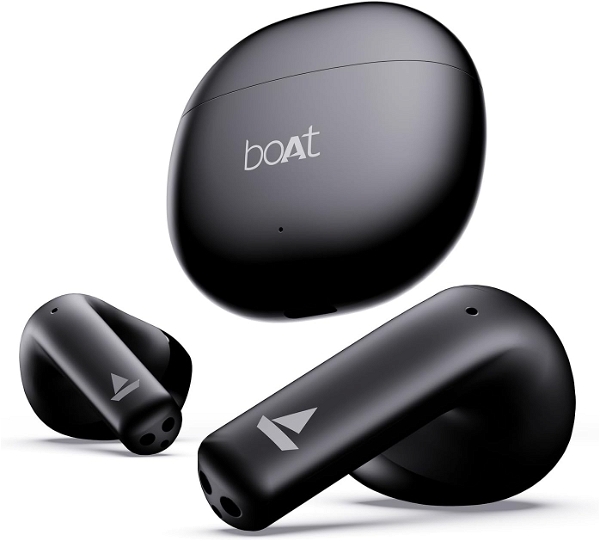 boAt Airdopes Atom 81 True Wireless Earbuds with Upto 50H Playtime, Quad Mics ENx™ Tech, 13MM Drivers,Super Low Latency(50ms), ASAP™ Charge, BT v5.3 - Black