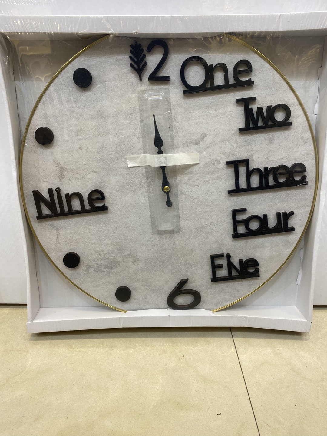 Wall Clock With Unique Number Design 