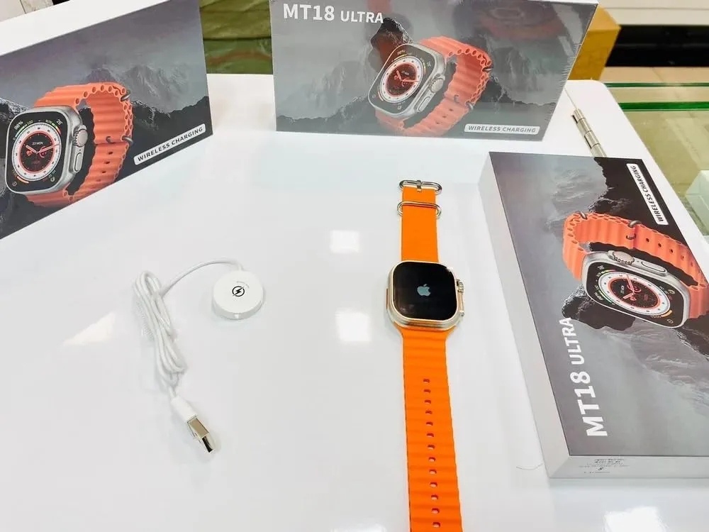 New MT18 Ultra Watch Smartwatch Bluetooth Calling Smart Watch - Web Orange
