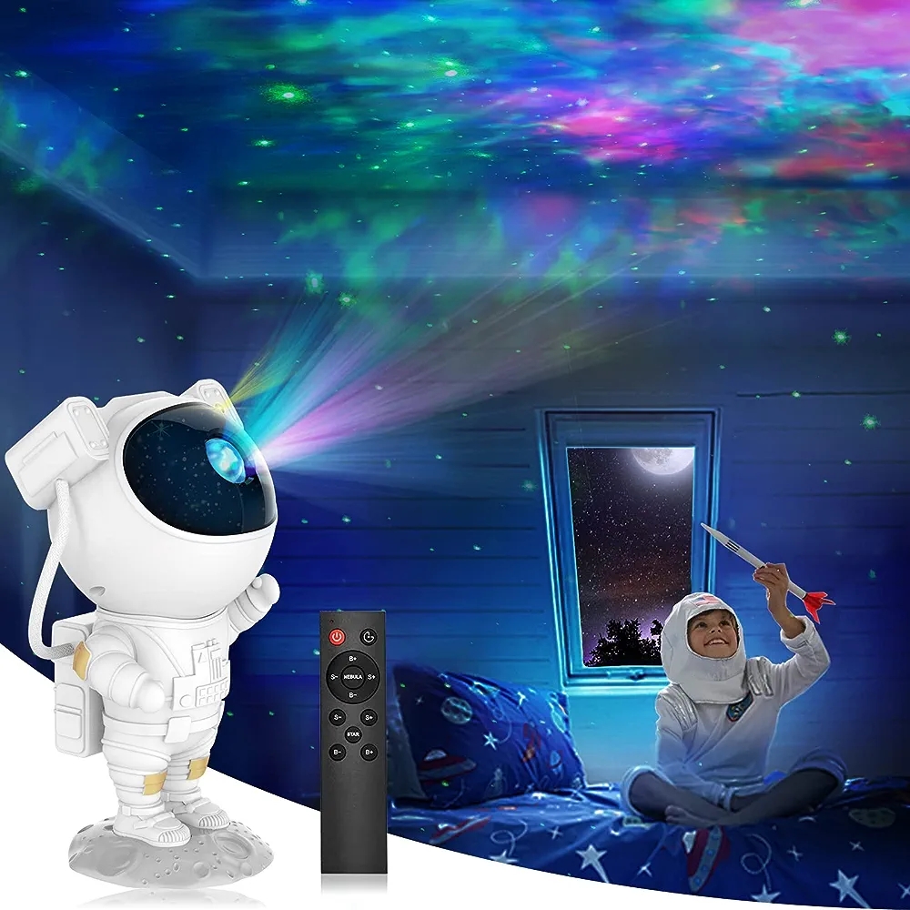 Astronaut Galaxy Light Projector, Space Buddy Projector Night Light for Bedroom with Remote Control and Timer, Astro Alan Star Ceiling Projector for Kids Adults