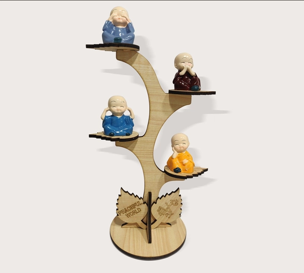 Tree Monk Set Of 4 With Tree