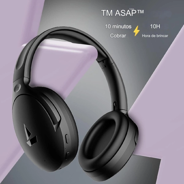 boAt Rockerz 551ANC Bluetooth Hybrid Active Noise Cancellation Over Ear Headphones with Up to 100H Playtime - Black