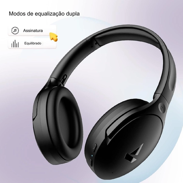 boAt Rockerz 551ANC Bluetooth Hybrid Active Noise Cancellation Over Ear Headphones with Up to 100H Playtime - Black