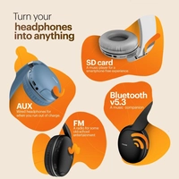 Noise Two Wireless On Ear Headphones with 50 Hours Playtime, Low Latency - White